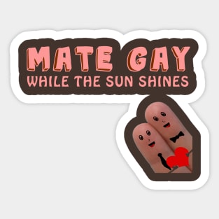 Mate Gay While The Sun Shines Tee Sticker